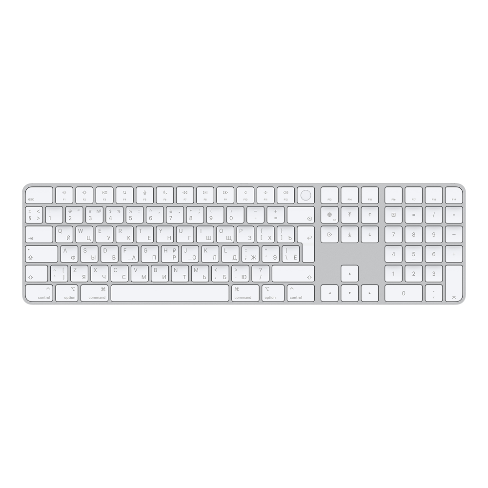 Клавиатура Apple Magic Keyboard с Touch-ID и цифровой панелью, White (Белый) (MK2C3)