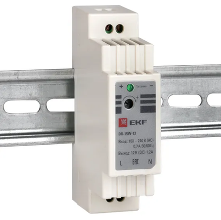 Блок питания на дин рейку 12В EKF PROxima DR-15W-12