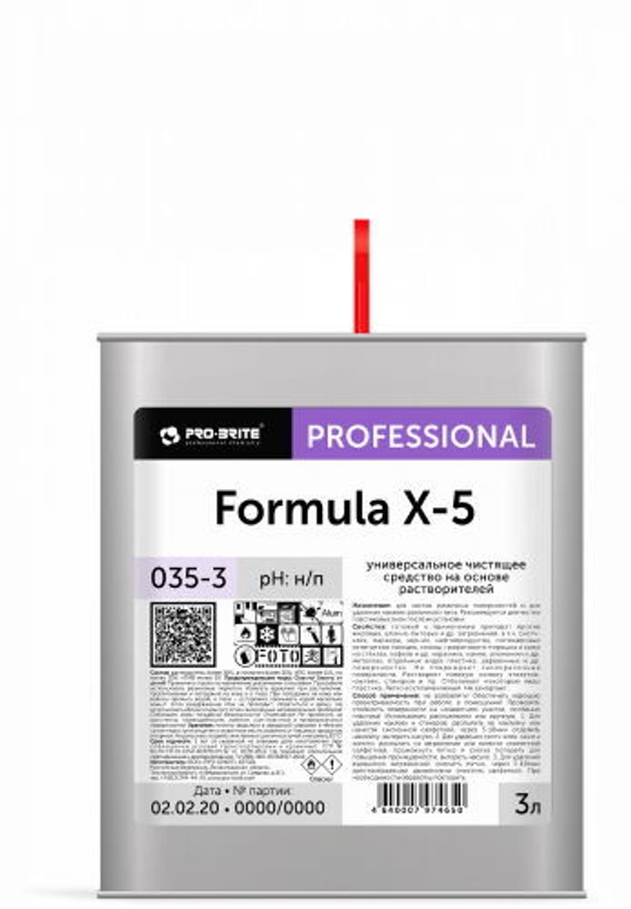 PRO-BRITE FORMULA X-5 аэрозольное универсальное чистящее средство на основе растворителей, 3 л