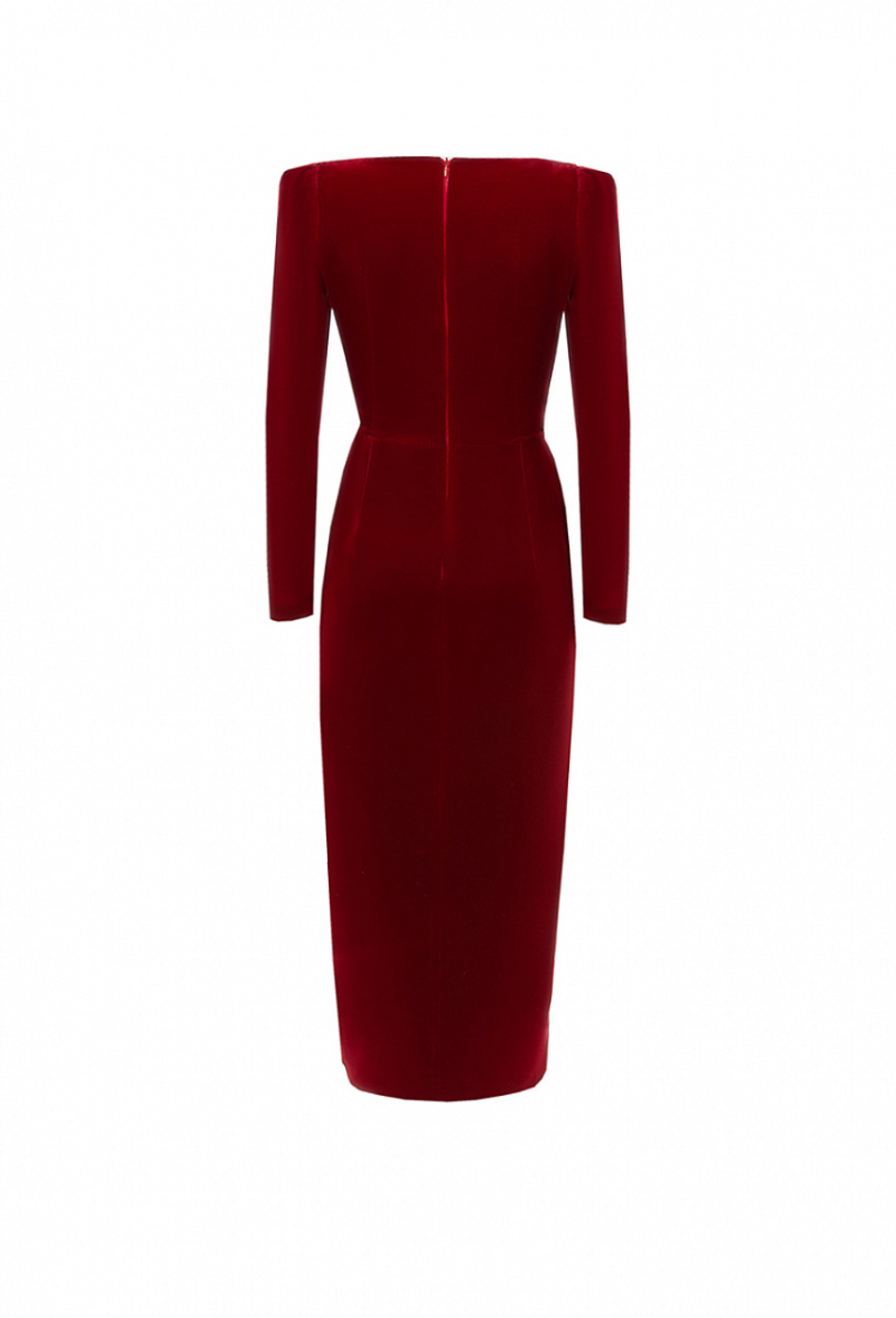 Бархатное платье c высоким разрезом 11-01-24 FW