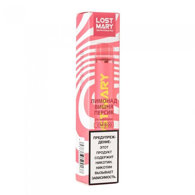 Одноразовый Pod Lost Mary CM - Cherry Peach Lemonade (1500 затяжек)