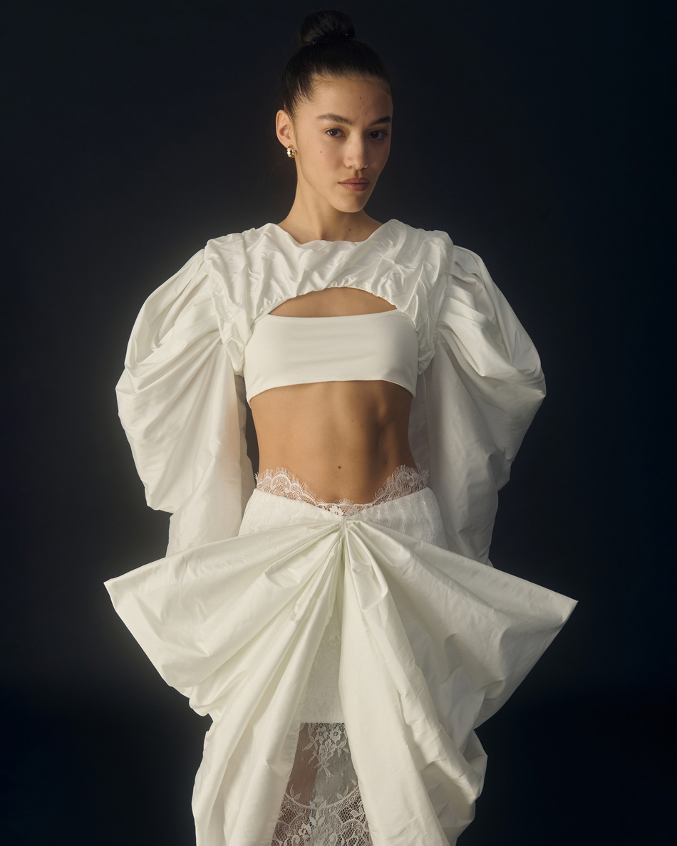 Рукава из тафты белые