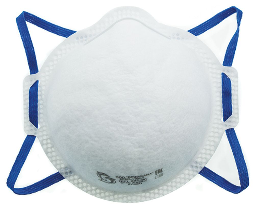 12315 Полумаска фильтрующая формованная FFP1 // полипропиленовая // 3-х слойная, БРИЗ