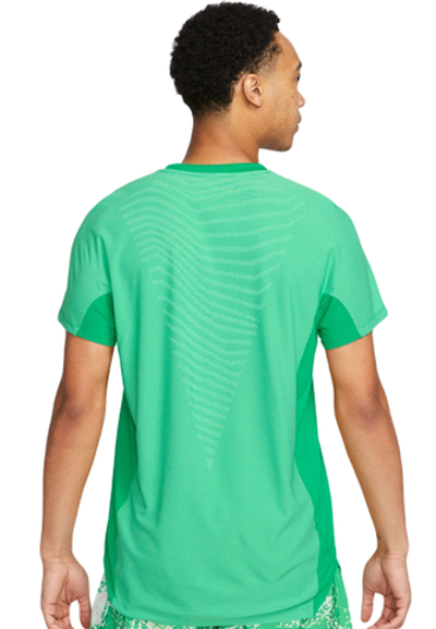 Мужское теннисное поло Nike Dri-Fit Advantage Slam Tennis Polo - stadium green/white