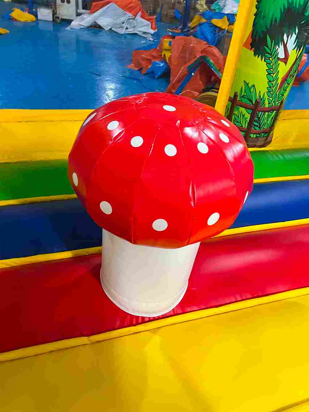 Коммерческий надувной батут «Зверята на радуге», без горки, 7*5*2,8 м