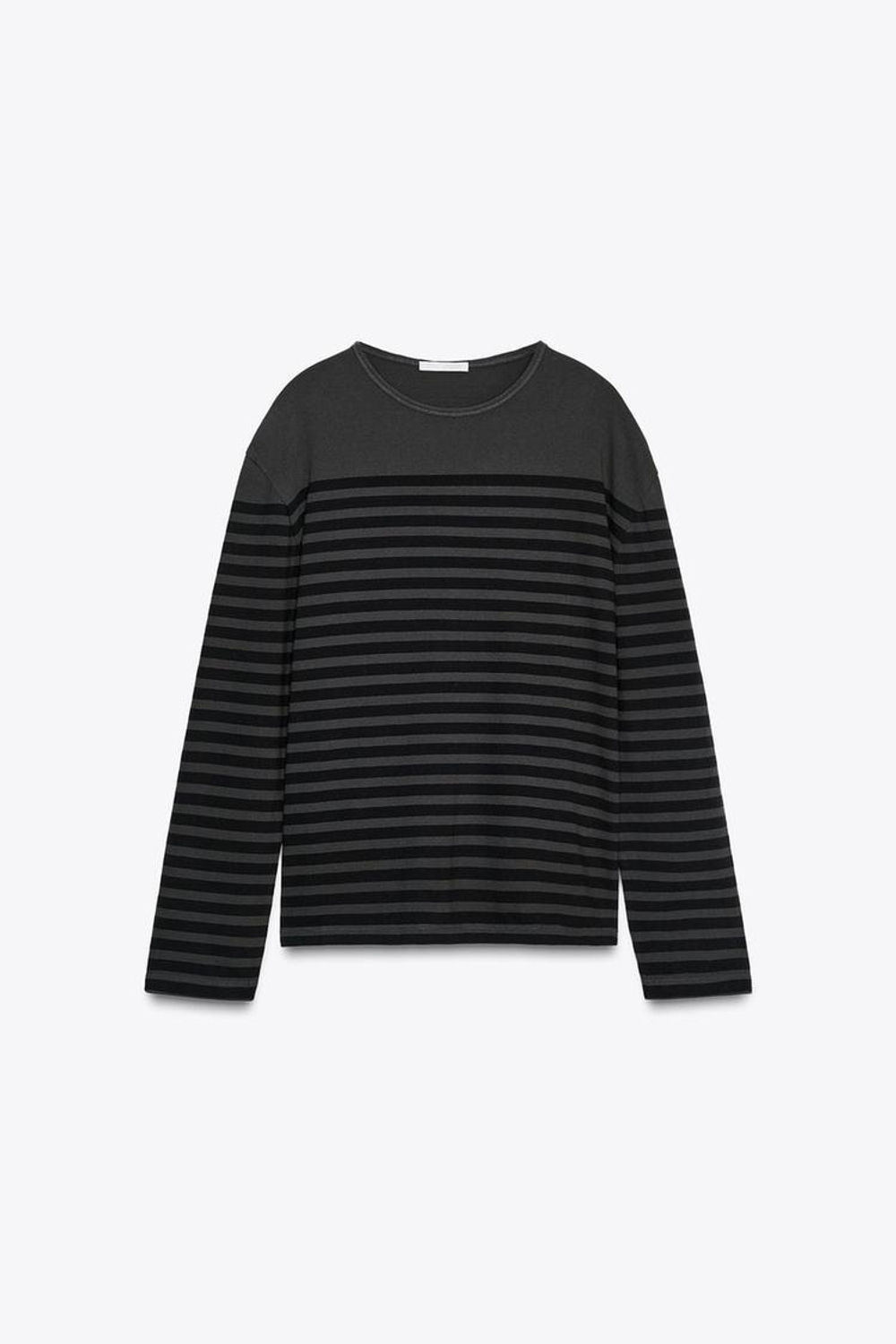 ZARA ФУТБОЛКА В ПОЛОСКУ С ДЛИННЫМИ РУКАВАМИ, ПОЛОСКИ