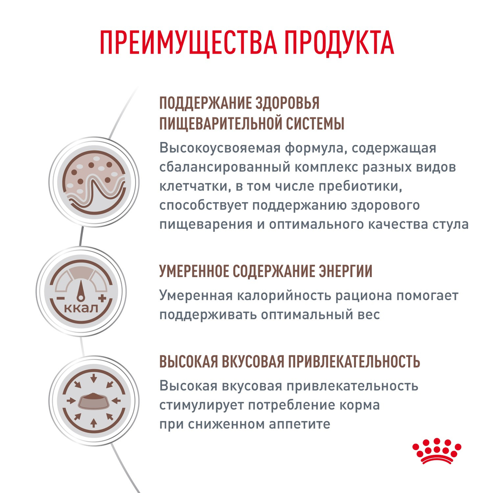 Royal Canin Gastrointestinal Moderate Calorie Гастроинтестинал Модерейт Кэлори Корм влажный диета для кошек склонных к набору веса соус 85г