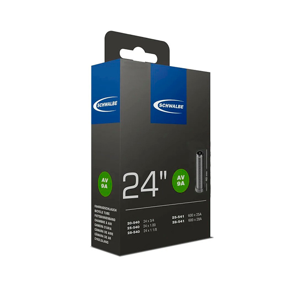 Камера Schwalbe AV9A 20/28-540\541,24х0,8-1,1 40mm автовентиль 10419240 для колясок
