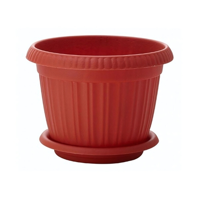 Горшок для цветов "Basil" D420 мм, 24,6л с поддоном (терракотовый)