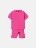 Комплект футболка оверсайз и велосипедки "Бабл-гам"