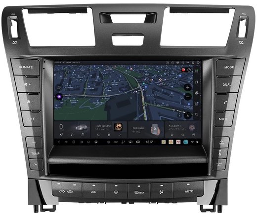 Магнитола для Lexus LS460 2006-2009 (до рестайлинга, рамка 9) - Carmedia SF-1303-2-A QLed+2K, Android 13, UIS7870 (DUDU7), CarPlay, SIM-слот