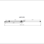 Душевая дверь Комо-Н (Como-N) VDS-4CN140CL, 1400, хром, стекло прозрачное