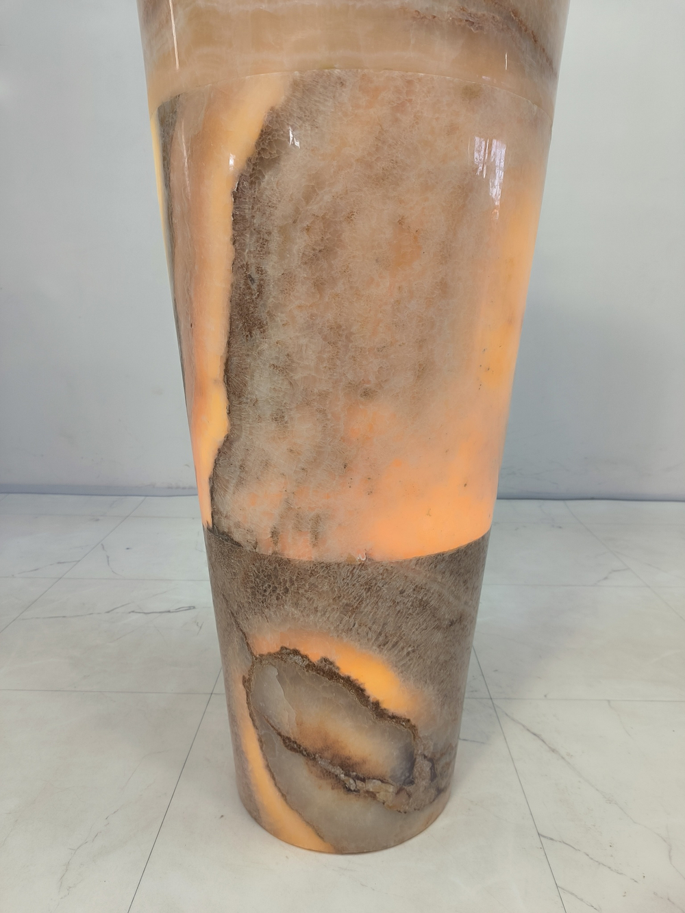 Раковина напольная из оникса Yellow ON-61358 (40*40*90)