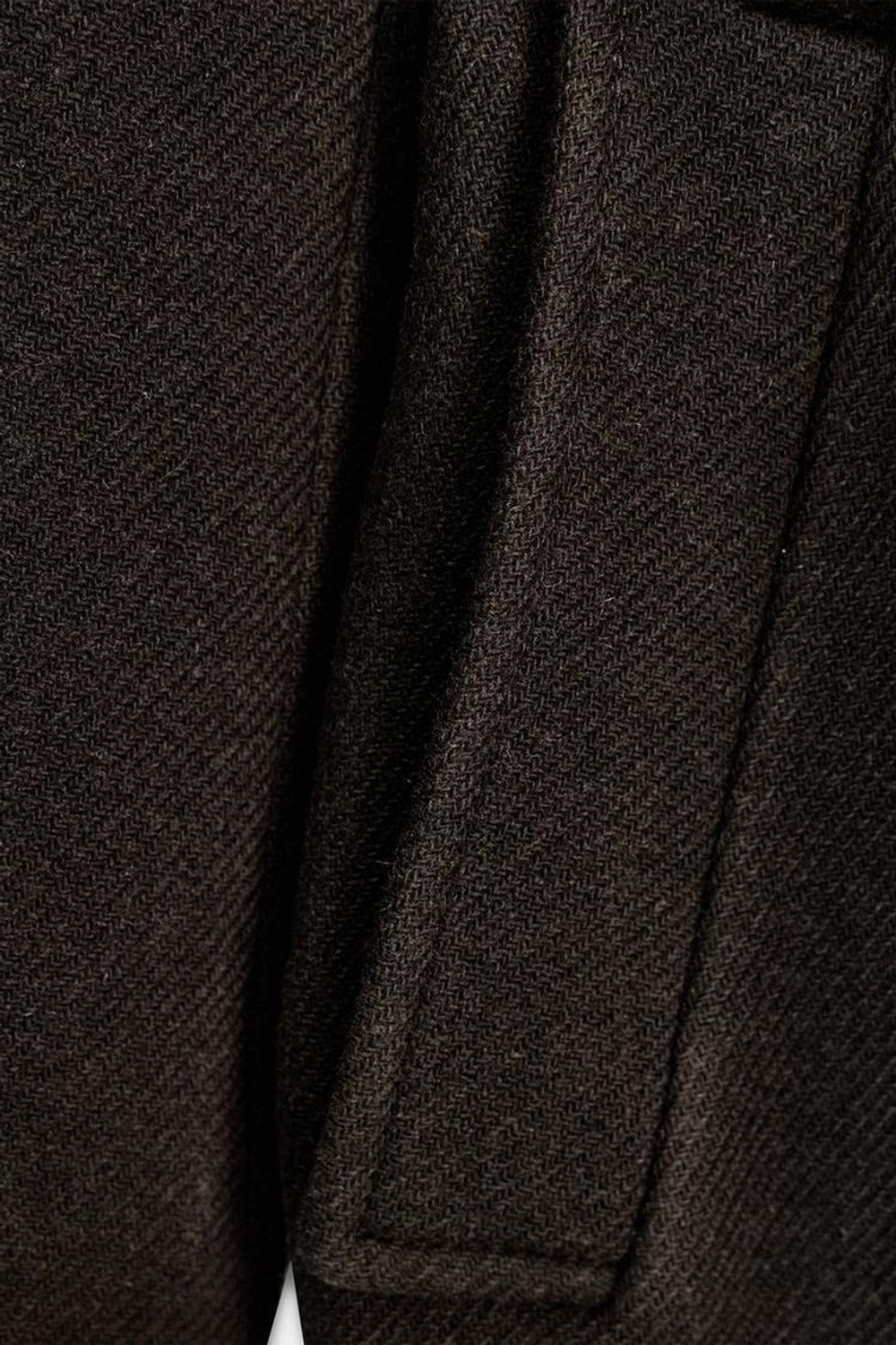 ZARA ПАЛЬТО ОВЕРСАЙЗ ИЗ СМЕСОВОЙ ШЕРСТИ — ZW COLLECTION, ШОКОЛАДНЫЙ