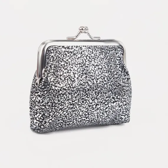 Кошелёк на фермуаре, цвет серебристый