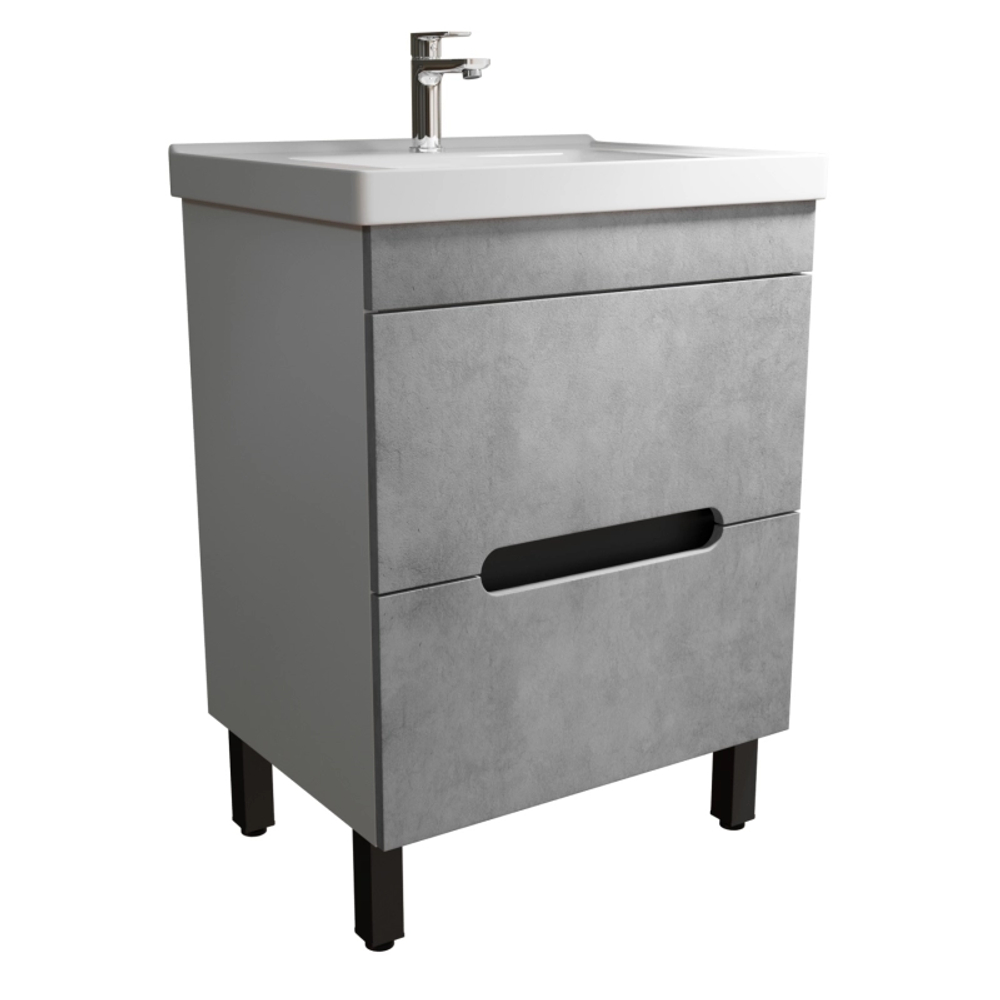 Тумба с раковиной Честер -60 Бетон