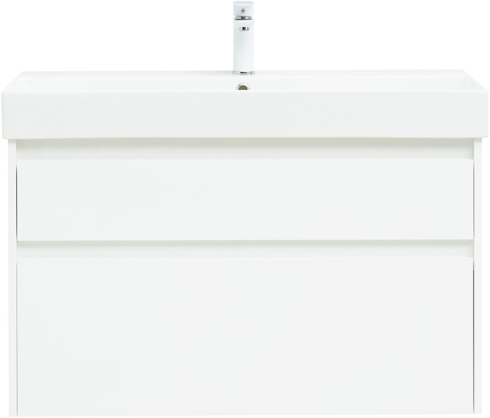 Тумба под раковину Aquanet Nova Lite 100 (SLIM SYNERGY) белый, 2 ящика