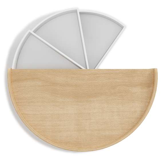 Шкатулка для украшений Moona белая-дерево