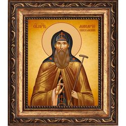Макарий Писемский преподобный. Икона на холсте.