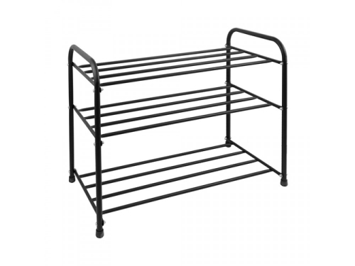 ПОДСТАВКА ДЛЯ ОБУВИ 3 ПОЛКИ 65СМ ЧЕРНЫЙ ПО362