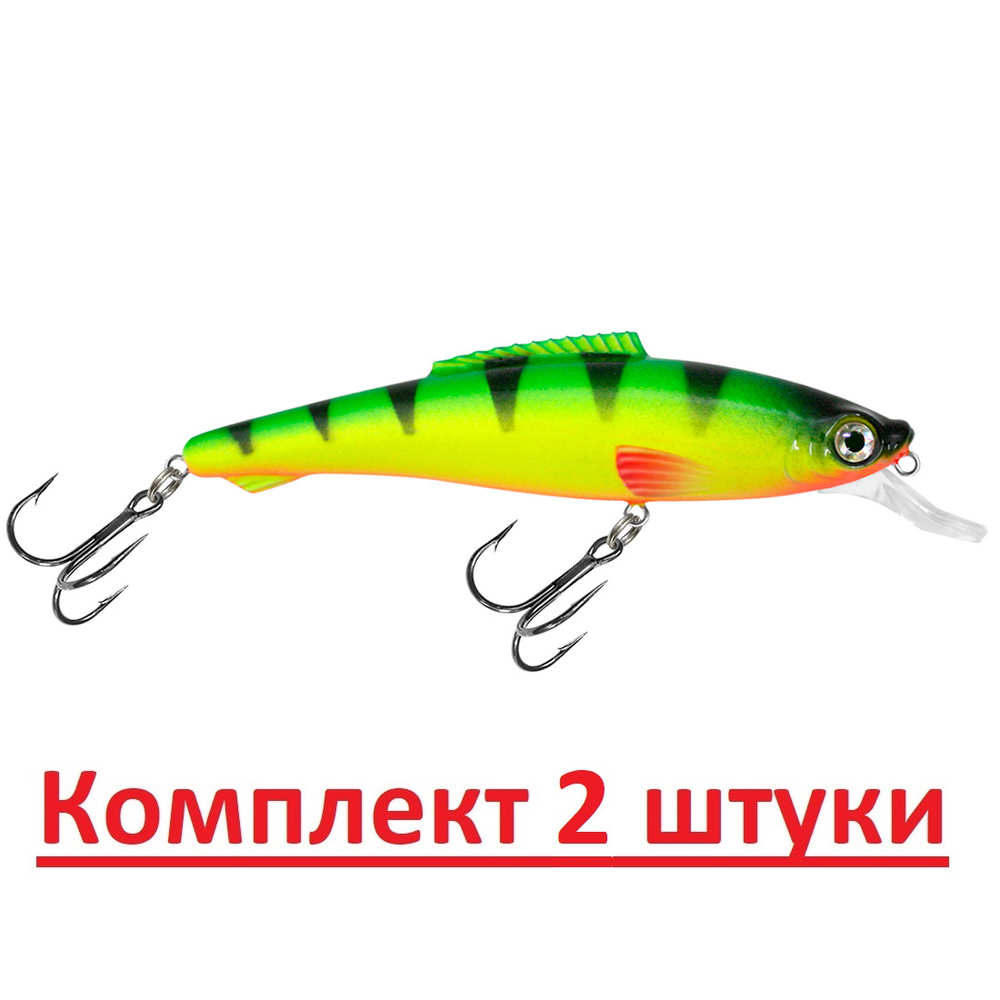 Воблер Минноу ЛЕШИЙ 110mm, цвет 048 (окунь), 1 штука