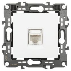 Розетка ЭРА Серия 12 12-3107-01М информационная RJ45, белый матовый