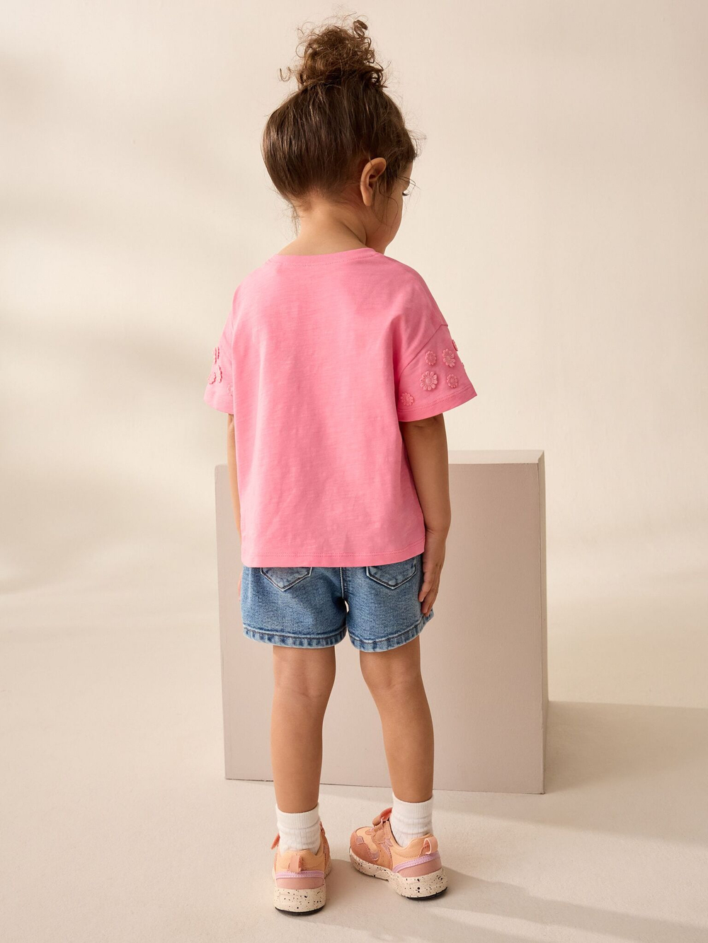 Футболка с вышивкой для девочки Next AD8-241, Розовый