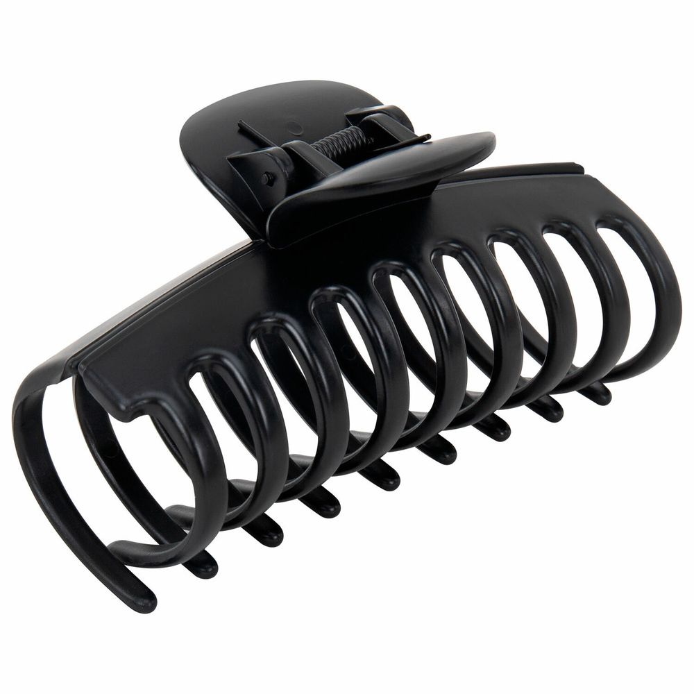 Крабы для волос НАБОР 3 шт., 8,5 см / 9 см / 11 см, soft touch, чёрный, MONTE VITA, 457032