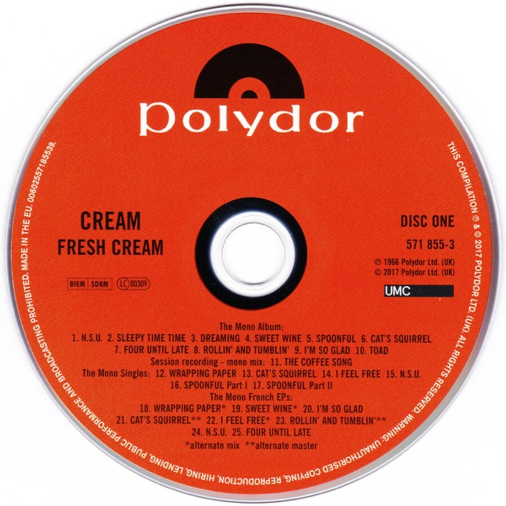 Cream / Fresh Cream (Super Deluxe Edition)(3CD+Blu-ray Audio)