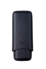 Чехол P&A на 2 сигары Cohiba Beike 56, кожа, черный T1351-black