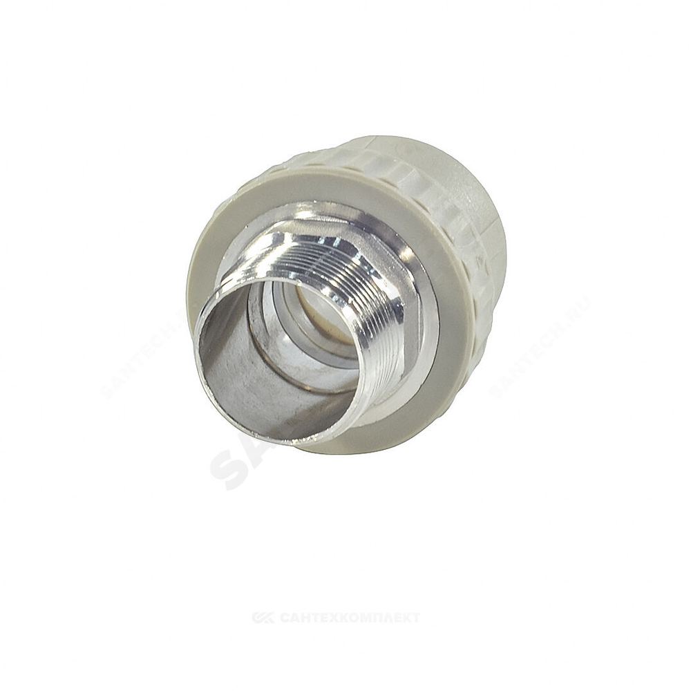 Муфта PP-R комбинированная под ключ серая Дн 63х2" НР VALFEX 10135063Г