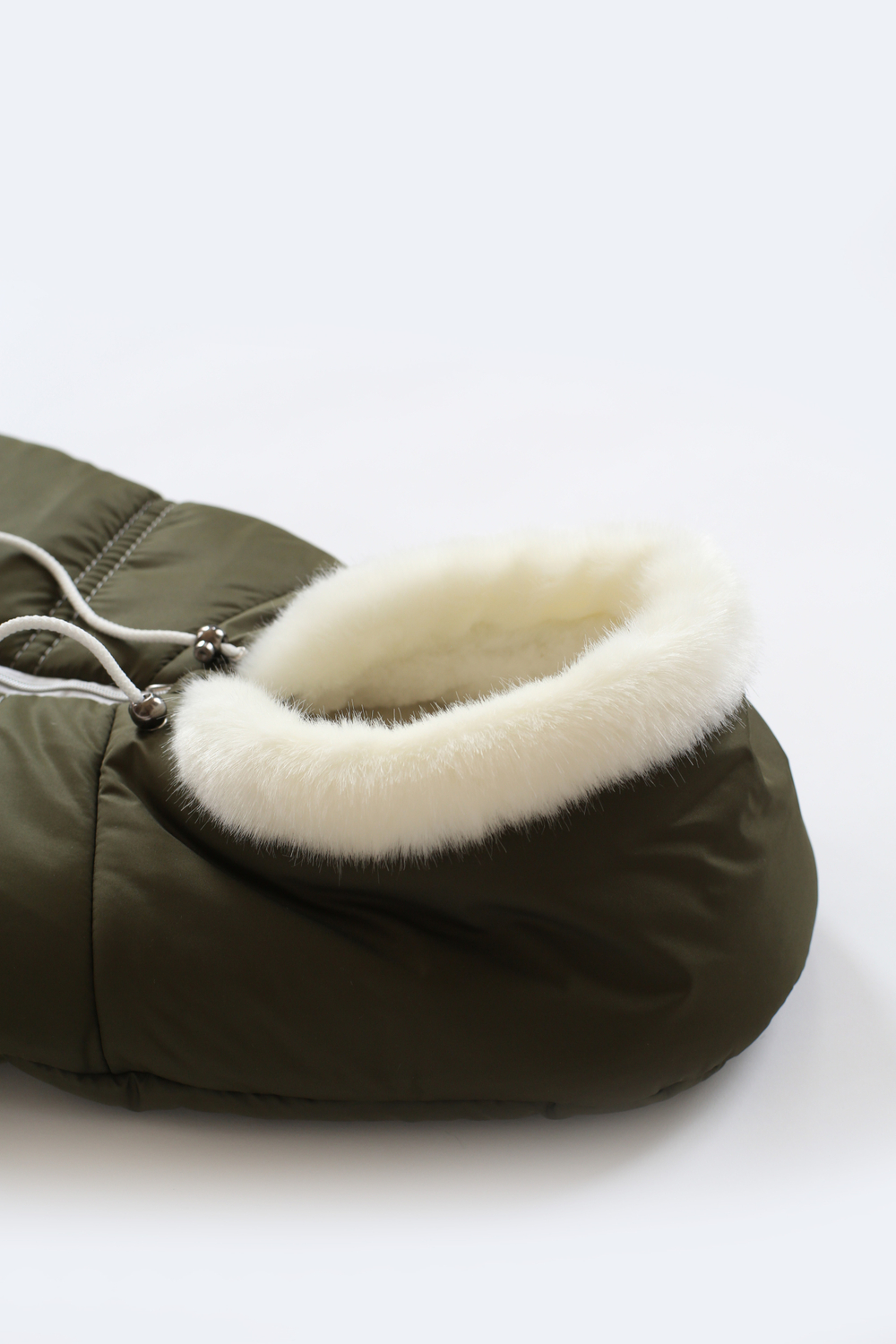 Конверт зимний для новорожденного - Норка (хаки)