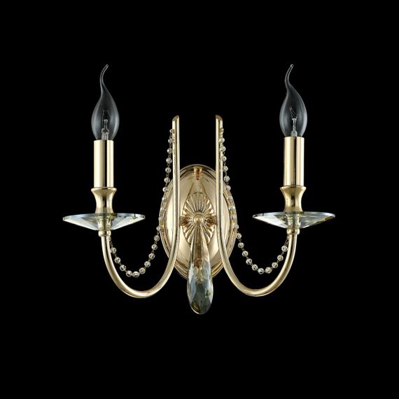 Бра Crystal Lux Victoria AP2 Gold/Amber