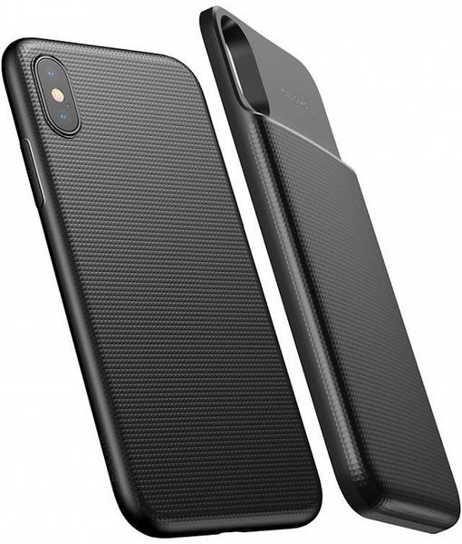 Чехол Baseus 1+1 Wireless Charge Backpack Power Bank 5000 mAh ACAPIPHX-ABJ01 для Apple iPhone X/XS (Black)