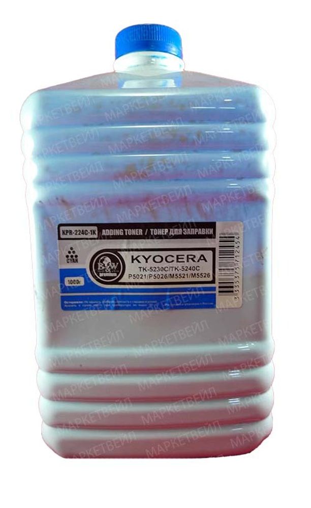 Тонер kpr-224c для Kyocera TK-5220/TK-5140/TK-5150/TK-5280/TK-8115/TK-590 Голубой (1кг), B&amp;W Premium
