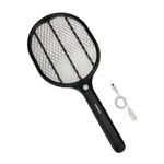 Мухобойка электрическая RX-460 Black, с фонариком и аккумулятором REXANT