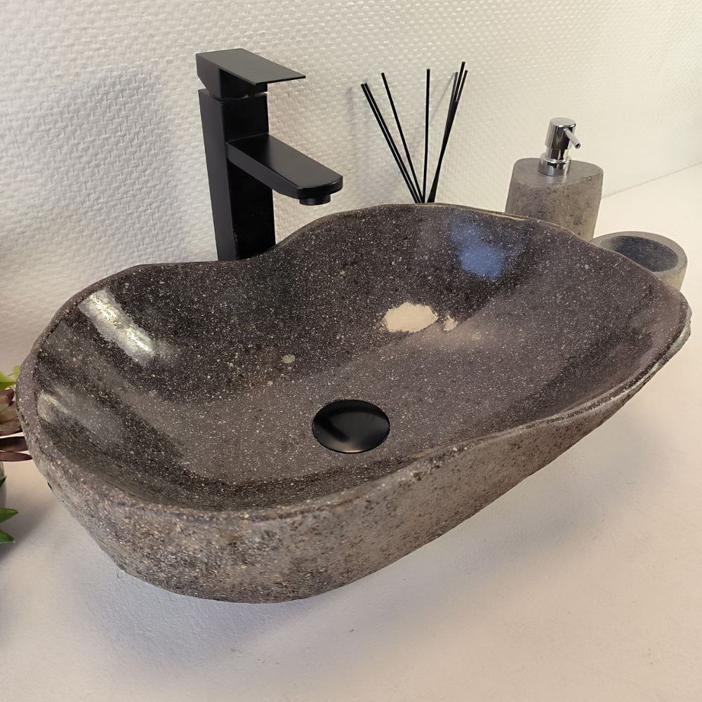 Раковина из речного камня RS-65389 49*33*15 0861
