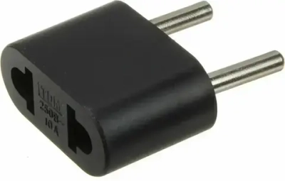 Адаптер сетевой на евровилку, евро розетку переходник для американской, китайской вилки US/CN (250 В, 6А) (Черный)