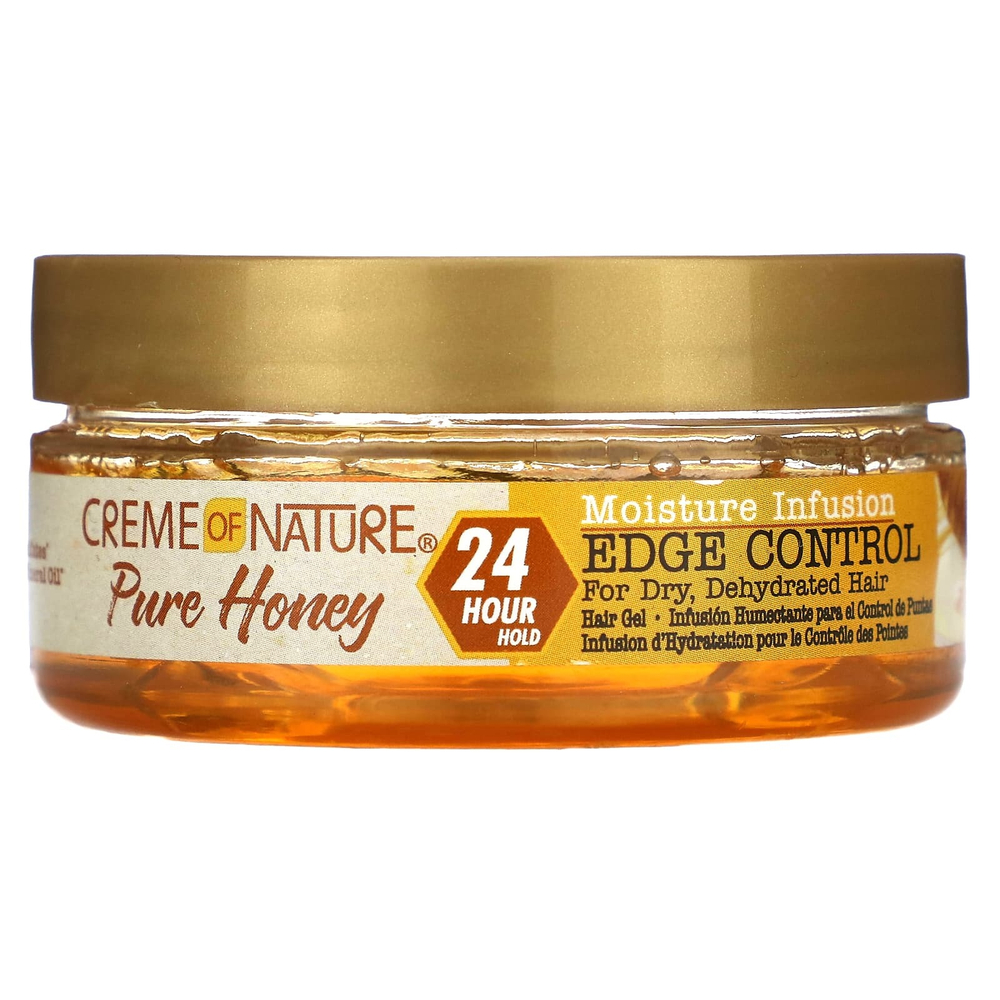 Creme Of Nature, Pure Honey, Moisture Infusion, гель для волос, контролирующий контуры волос, 63,7 г (2,25 унции)