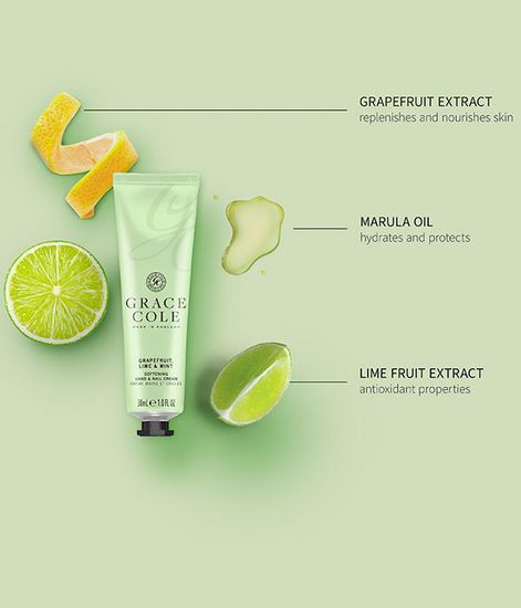 Грейпфрут, лайм и мята крем для рук, Grace Cole