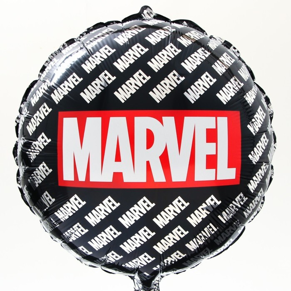 Шар (18"/ 45 см) Марвел, черный, 1 шт. Г39