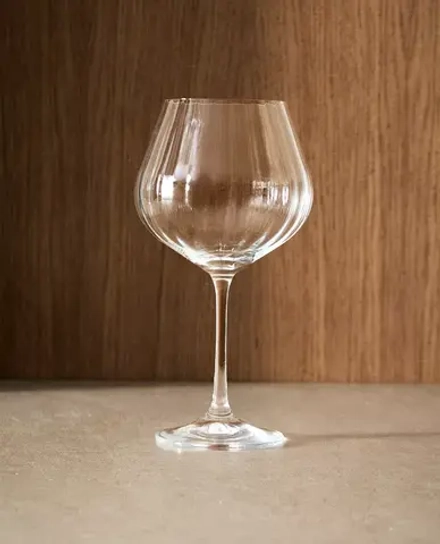 ZARA HOME БОКАЛ ИЗ ХРУСТАЛЬНОГО СТЕКЛА С РЕЛЬЕФНЫМ УЗОРОМ ДЛЯ ВИНА, ПРОЗРАЧНЫЙ