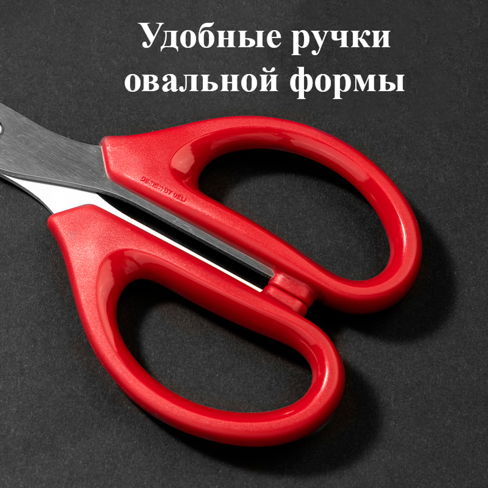 Ножницы DELI, 210 мм, пластиковые ручки, цвет ассорти