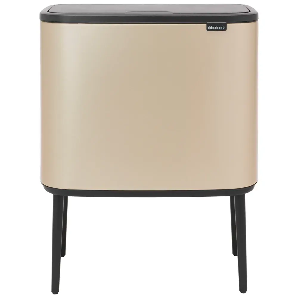 Brabantia Контейнер для мусора Bo Touch 3x11l для переработки металлического золота