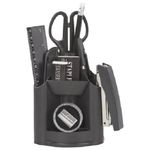 Настольный набор вращающийся Staff эконом Минидеск, 10 предметов, черный