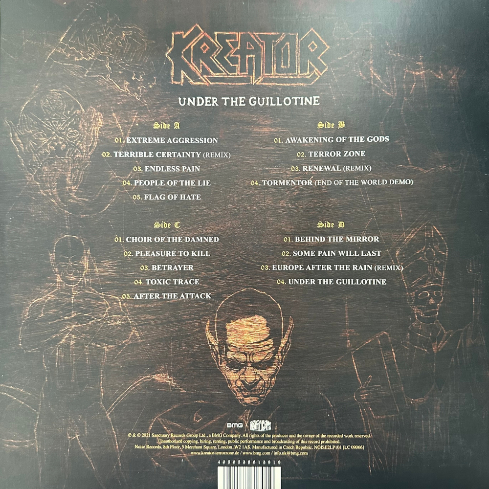 Kreator - Under The Guillotine - The Noise Records Anthology 2LP (Европа 2021г.)