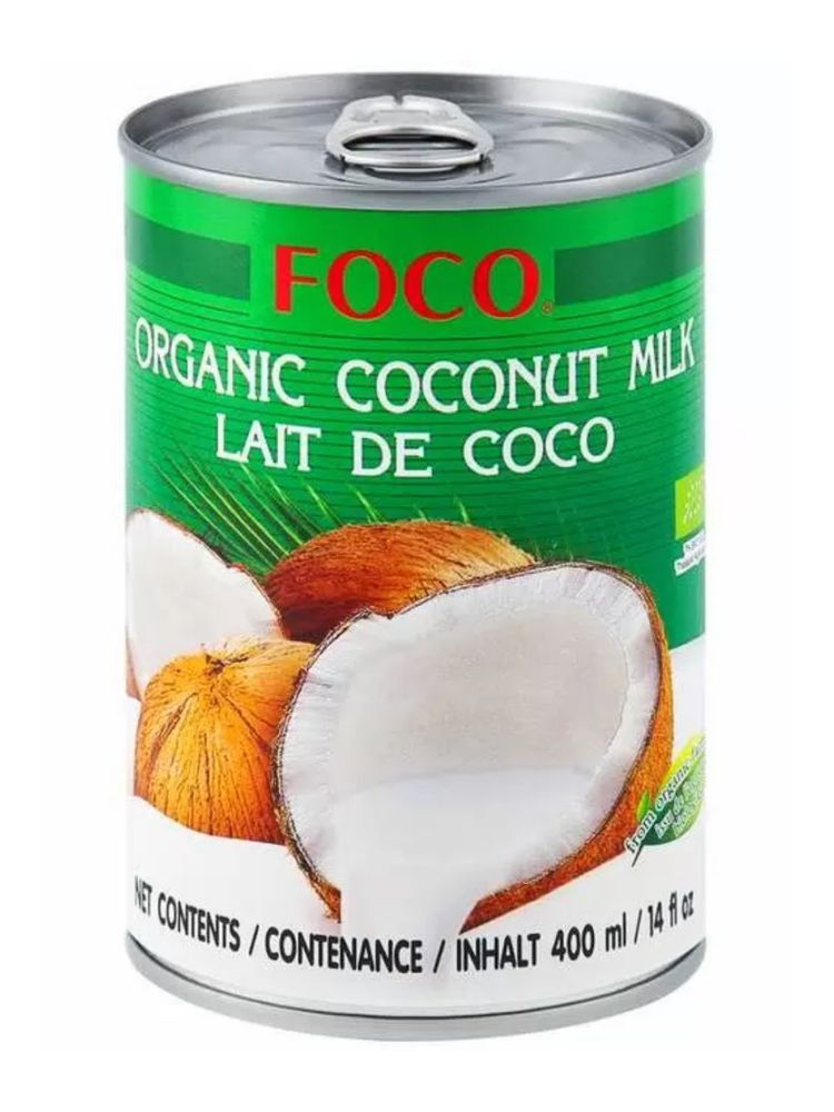 FOCO Organic кокосовое молоко 10-12%, 400 мл, 3 шт