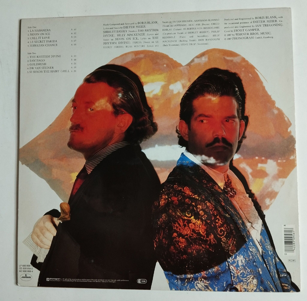 Винтажная виниловая пластинка LP Yello One Second (Germany 1987) (EX)
