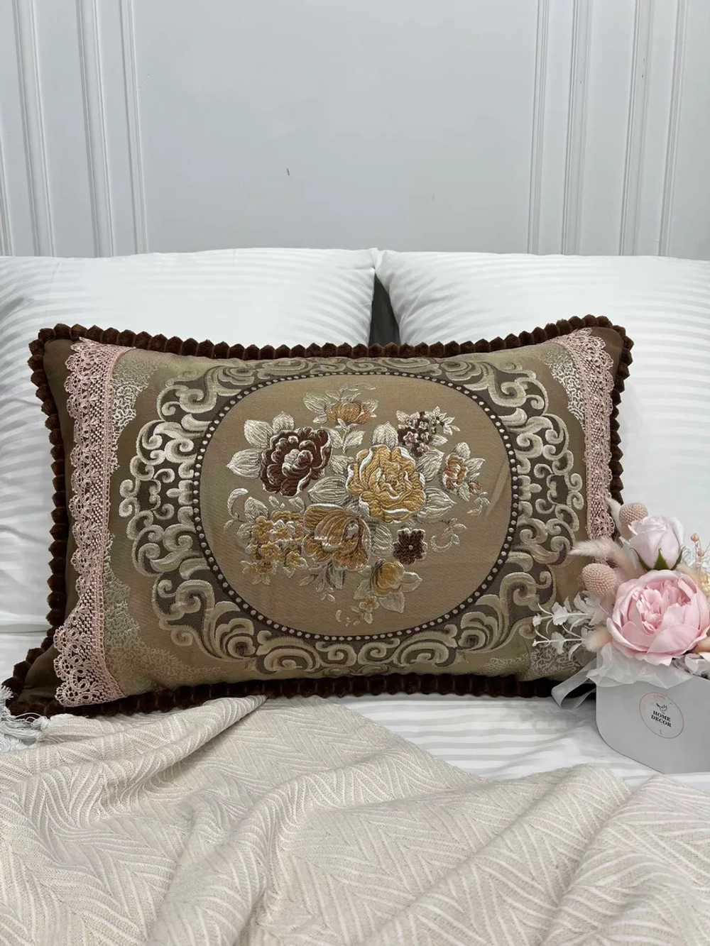 Декоративная наволочка 50х70 2 шт с молнией для подушки