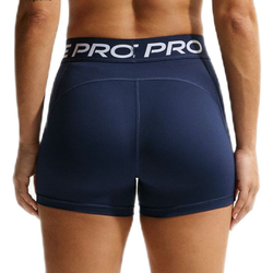 Женские Шорты теннисные Nike Pro Dri-Fit 365 Mid-Rise 3in - midnight navy/white